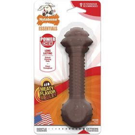 Nylabone Essentials Power Chew Barbell Meaty Medley Flavor  - Medium 1 count