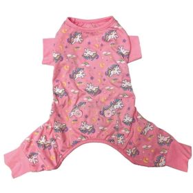 Fashion Pet Unicorn Dog Pajamas Pink - Medium