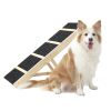 Tall Adjustable Pet Ramp; Folding Portable Wooden Dog Cat Ramp; Non-Slip Paw Traction Surface Dog Step for Car; SUV; Bed; Couch; Adjustable Height fro