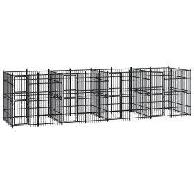 Outdoor Dog Kennel Steel 158.8 ft²