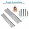 2 Pack Dog Combs with Rounded Ends Stainless Steel Teeth; Cat Comb for Removing Tangles and Knots; Professional Grooming Tool for Long and Short Haire