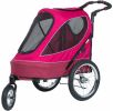 Petique All Terrain Pet Jogger Stroller for Dogs and Cats Berry