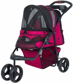 Petique Durable Pet Stroller Razzberry