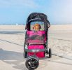 Petique Durable Pet Stroller Razzberry