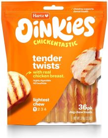 Hartz Oinkies Chickentastic Tender Twists for Dogs (36 count: 36 count Hartz Oinkies Chickentastic Tender Twists for Dogs)