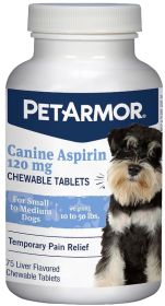 PetArmor Canine Asprin Chewable Tablets for Small Dogs (75 count: 75 count PetArmor Canine Asprin Chewable Tablets for Small Dogs)