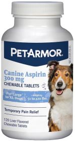 PetArmor Canine Asprin Chewable Tablets for Large Dogs (120 count: 120 count PetArmor Canine Asprin Chewable Tablets for Large Dogs)