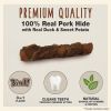 Cadet Gourmet Pork Hide Triple Chews with Duck and Sweet Potato