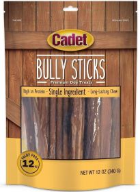 Cadet Single Ingredient Bully Sticks for Dogs Small (12 oz: 12 oz Cadet Single Ingredient Bully Sticks for Dogs Small)