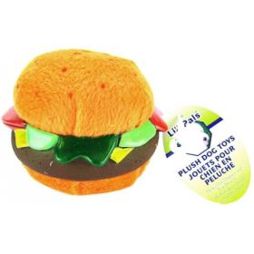 Lil Pals Plush Hamburger Dog Toy (6 count: 6 count Lil Pals Plush Hamburger Dog Toy)