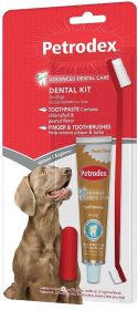 Sentry Petrodex Dental Kit for Dogs Peanut Butter Flavor (5 count: 5 count Sentry Petrodex Dental Kit for Dogs Peanut Butter Flavor)