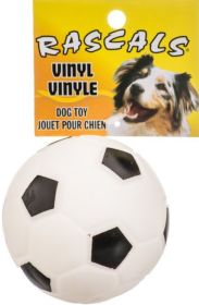 Coastal Pet Rascals Vinyl Soccer Ball for Dogs White (3 count: 3 count Coastal Pet Rascals Vinyl Soccer Ball for Dogs White)