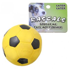 Coastal Pet Rascals Latex Soccer Ball Yellow (3 count: 3 count Coastal Pet Rascals Latex Soccer Ball Yellow)