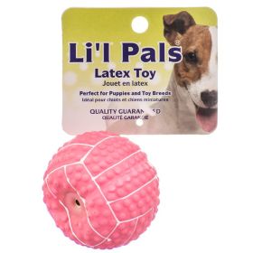 Lil Pals Latex Mini Volleyball for Dogs Pink (12 count: 12 count Lil Pals Latex Mini Volleyball for Dogs Pink)