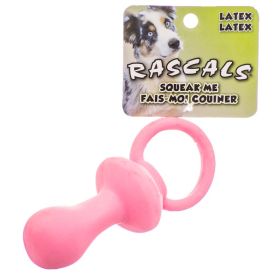 Coastal Pet Rascals Latex Pacifier Dog Toy Pink (3 count: 3 count Coastal Pet Rascals Latex Pacifier Dog Toy Pink)