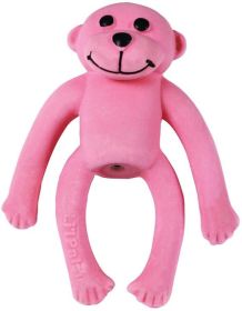 Lil Pals Latex Monkey Dog Toy Pink (6 count: 6 count Lil Pals Latex Monkey Dog Toy Pink)