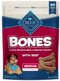 Blue Buffalo Classic Bone Biscuits with Beef Medium (48 oz (3 x 16 oz): 48 oz (3 x 16 oz) Blue Buffalo Classic Bone Biscuits with Beef Medium)