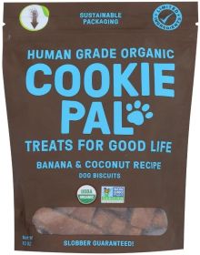 Cookie Pal Organic Dog Biscuits with Banana and Coconut (90 oz (9 x 10 oz): 90 oz (9 x 10 oz) Cookie Pal Organic Dog Biscuits with Banana and Coconut)