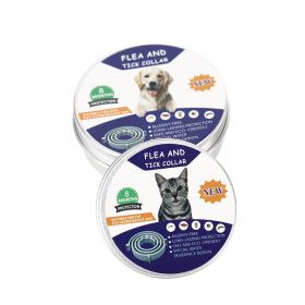 Flea & Tick Collar for Cats and Dogs; 2 Pack; 14 Months Protection; Kills & Repels Fleas and Ticks; Adjustable length (colour: Pink - cans, size: Dog - Length 63cm)