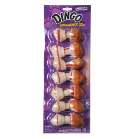 Dingo Indulgence Rawhide Bones (No China Ingredients) Mini Cheese Flavor (42 count (6 x 7 ct): 42 count (6 x 7 ct) Dingo Indulgence Rawhide Bones (No China Ingredients) Mini Cheese Flavor)