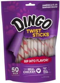 Dingo Twist Sticks with Real Chicken (No China Ingredients) (300 count (6 x 50 ct): 300 count (6 x 50 ct) Dingo Twist Sticks with Real Chicken (No China Ingredients))