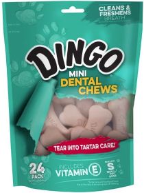 Dingo Mini Dental Chews Cleans and Freshens Breath for Small Dogs (384 count (16 x 24 ct): 384 count (16 x 24 ct) Dingo Mini Dental Chews Cleans and Freshens Breath for Small Dogs)