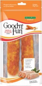 Healthy Hide Good N Fun Triple Flavor Chicken and Beef Hide Rolls (12 count (6 x 2 ct): 12 count (6 x 2 ct) Healthy Hide Good N Fun Triple Flavor Chicken and Beef Hide Rolls)