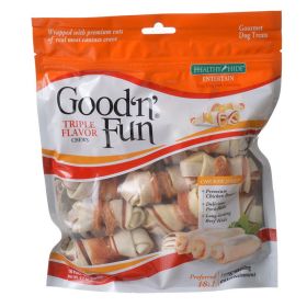 Healthy Hide Good'n' Fun Triple-Flavor Chews Mini Beef, Pork and Chicken (54 count (3 x 18 ct): 54 count (3 x 18 ct) Healthy Hide Good'n' Fun Triple-Flavor Chews Mini Beef, Pork and Chicken)