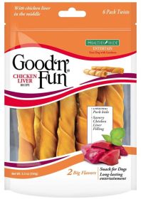 Healthy Hide Good 'n' Fun Stuffed Chicken Liver Twists (36 count (6 x 6 ct): 36 count (6 x 6 ct) Healthy Hide Good 'n' Fun Stuffed Chicken Liver Twists)