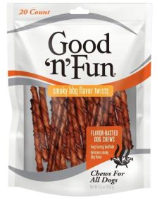 Healthy Hide Good n Fun Smoky BBQ Basted Twists (160 count (8 x 20 ct): 160 count (8 x 20 ct) Healthy Hide Good n Fun Smoky BBQ Basted Twists)