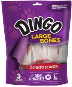 Dingo Large Bones with Real Chicken (12 count (4 x 3 ct): 12 count (4 x 3 ct) Dingo Large Bones with Real Chicken)