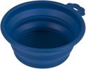 Petmate Round Silicone Travel Pet Bowl Blue