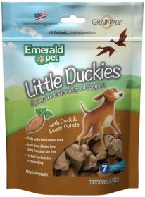 Emerald Pet Little Duckies Dog Treats with Duck and Sweet Potato (20 oz (4 x 5 oz): 20 oz (4 x 5 oz) Emerald Pet Little Duckies Dog Treats with Duck and Sweet Potato)