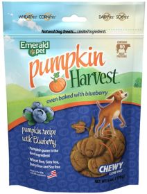 Emerald Pet Pumpkin Harvest Oven Baked Dog Treats with Blueberry (24 oz (4 x 6 oz): 24 oz (4 x 6 oz) Emerald Pet Pumpkin Harvest Oven Baked Dog Treats with Blueberry)