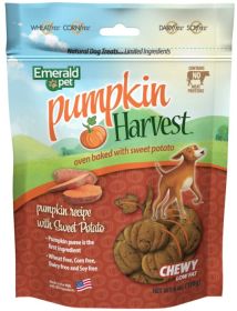 Emerald Pet Pumpkin Harvest Oven Baked Dog Treats with Sweet Potato (24 oz (4 x 6 oz): 24 oz (4 x 6 oz) Emerald Pet Pumpkin Harvest Oven Baked Dog Treats with Sweet Potato)