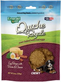 Emerald Pet Quiche Royal Bacon and Cheese Treat for Dogs (24 oz (4 x 6 oz): 24 oz (4 x 6 oz) Emerald Pet Quiche Royal Bacon and Cheese Treat for Dogs)