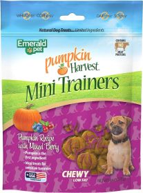 Emerald Pet Pumpkin Harvest Mini Trainers with Mixed Berries Chewy Dog Treats (36 oz (6 x 6 oz): 36 oz (6 x 6 oz) Emerald Pet Pumpkin Harvest Mini Trainers with Mixed Berries Chewy Dog Treats)