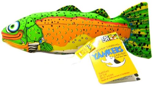 Fat Cat Incredible Strapping Yankers Trout Dog Toy (6 count: 6 count Fat Cat Incredible Strapping Yankers Trout Dog Toy)