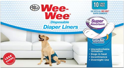 Four Paws Wee Wee Disposable Diaper Super Absorbent Liner Pads (90 count (9 x 10 ct): 90 count (9 x 10 ct) Four Paws Wee Wee Disposable Diaper Super Absorbent Liner Pads)