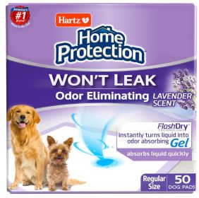 Hartz Home Protection Lavender Scent Odor Eliminating Dog Pads Regular (150 count (3 x 50 ct): 150 count (3 x 50 ct) Hartz Home Protection Lavender Scent Odor Eliminating Dog Pads Regular)