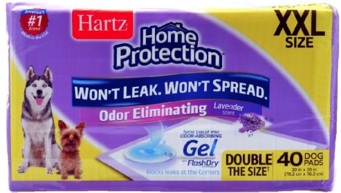 Hartz Home Protection Lavender Scent Odor Eliminating Dog Pads XX Large (80 count (2 x 40 ct): 80 count (2 x 40 ct) Hartz Home Protection Lavender Scent Odor Eliminating Dog Pads XX Large)