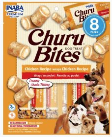 Inaba Churu Bites Dog Treat Chicken Recipe wraps Chicken Recipe (48 count (6 x 8 ct): 48 count (6 x 8 ct) Inaba Churu Bites Dog Treat Chicken Recipe wraps Chicken Recipe)