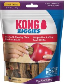 KONG Ziggies Chicken Recipe Teeth Cleaning Small Dog Treats (42 oz (6 x 7 oz): 42 oz (6 x 7 oz) KONG Ziggies Chicken Recipe Teeth Cleaning Small Dog Treats)