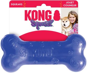 KONG Squeezz Bone Squeaker Dog Toy Large (6 count: 6 count KONG Squeezz Bone Squeaker Dog Toy Large)