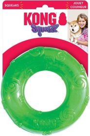 KONG Squeezz Ring Squeaker Dog Toy Large (6 count: 6 count KONG Squeezz Ring Squeaker Dog Toy Large)