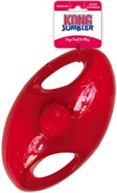 KONG Jumbler Football Dog Toy Medium / Large (3 count: 3 count KONG Jumbler Football Dog Toy Medium / Large)