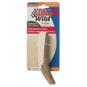 KONG Wild Whole Elk Antler for Dogs Medium (2 count: 2 count KONG Wild Whole Elk Antler for Dogs Medium)