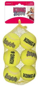 KONG Air Dog Squeaker Tennis Balls Medium Dog Toy (18 count (3 x 6 ct): 18 count (3 x 6 ct) KONG Air Dog Squeaker Tennis Balls Medium Dog Toy)