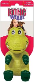 KONG Wiggi Alligator Squeaker Dog Toy Small (3 count: 3 count KONG Wiggi Alligator Squeaker Dog Toy Small)