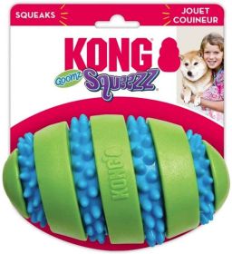 KONG Goomz Squeezz Football Squeaker Dog Toy (Large - 6 count: Large - 6 count KONG Goomz Squeezz Football Squeaker Dog Toy)